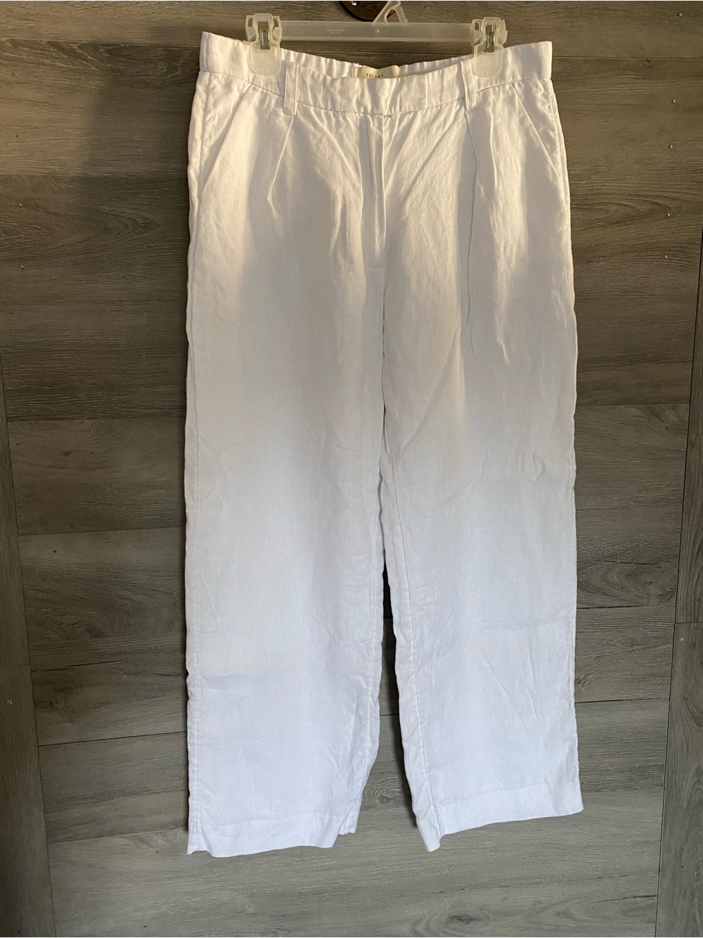 Abercrombie Linen Collection Tailored Wide Leg Pant